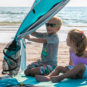 Pop Up Beach Tent, Portable Outdoor Beach Shade Tent, UPF 50+ Baby Beach Shelter, Easy Setup Windproof Waterproof