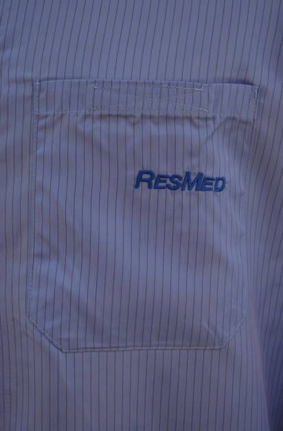 Striped Antastic Mens Long Work Coat , Custom Embroidered Work Shirts