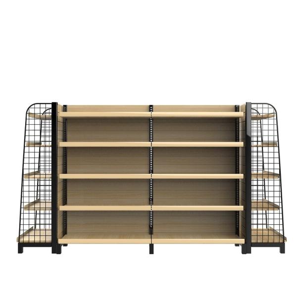 Wooden 1800mm Gondola Shelving Stand Display Rack Supermarket Gondola Shelves