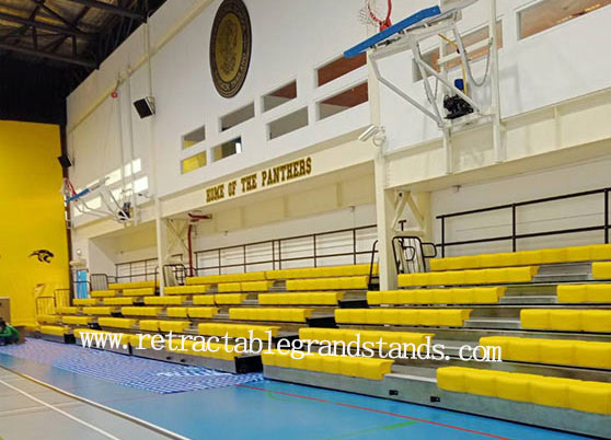 Электрический Retractable Bleacher усаживая глубину строки 850mm для залы спорта