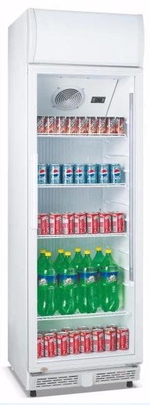 230L Upright Single Door Commercial Display Refrigerator With Adjustable Feet