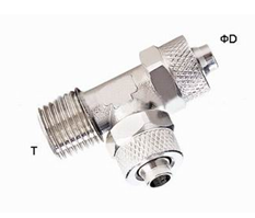 Pneumatic Tube Fittings Brass One Touch Push-on Tube Fittings Nickle Plated