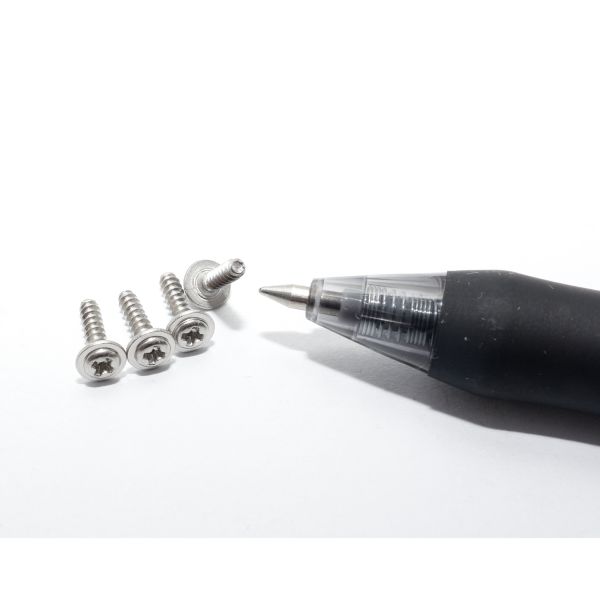 Ultra-Thin 1.5mm Galvanized Micro Screw with Slotted Flat End for Precision Electronics