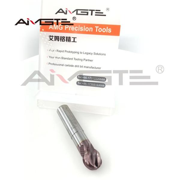 4 flûtes à l' extrémité du moulin à billes sur mesure, nez de sucette, coupeuse de fraisage 16 mm avec revêtement AlTiN