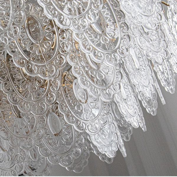 Luxury Villa Living Room Chandelier Glass Lampshade Fancy Chandelier(WH-CY-246)