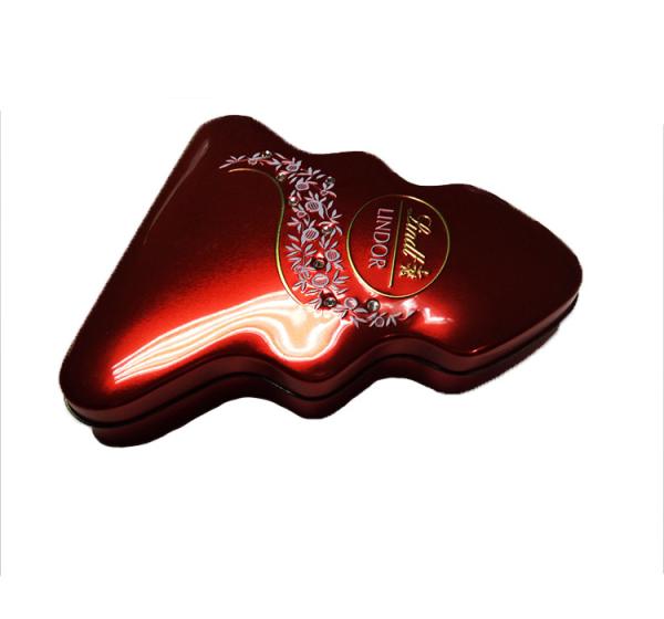 Irregular Tree Shape Cartoon Metal Box For Christmas Gift Packing 195*195*38Hmm