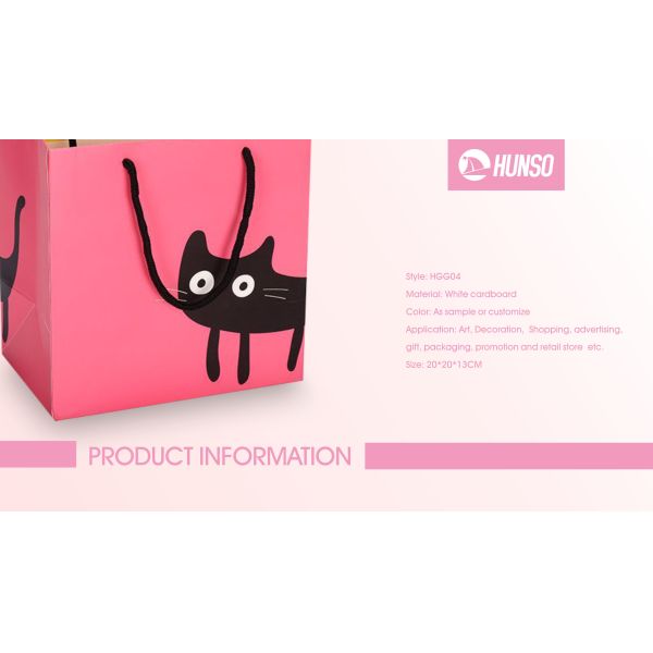 Cute Printed Fancy Patterned Gift Bags Cardboard Silver Stamping Spot UV