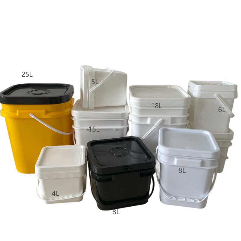 Круглый 1L 2L 3L 4L 5L чёрный или белый пластиковый ведро толщиной крышки от 1,0 до 2,5 мм
