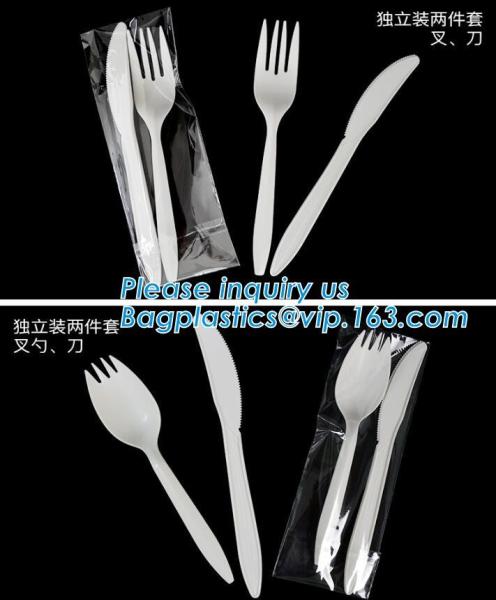 Disposable Biodegradable Corn Starch Fork Knife Spoon / Cutlery for Food,compostable disposable CPLA plastic knife with