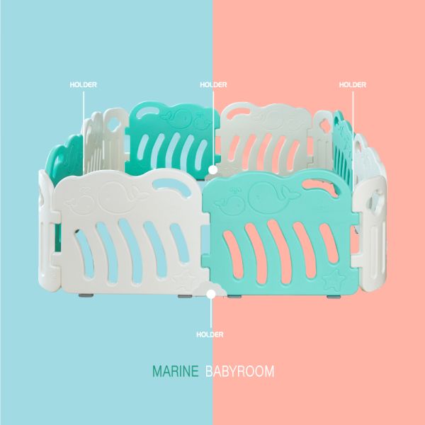 White Safety Holder For Baby Playpen Plastic Fixed Seat Kids Activity