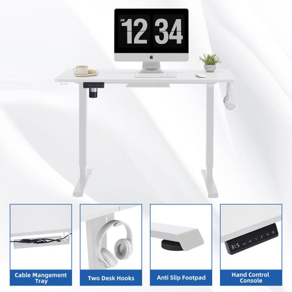 Mesa de estudo de madeira para crianças com motor único e escritório ajustável em Zhejiang