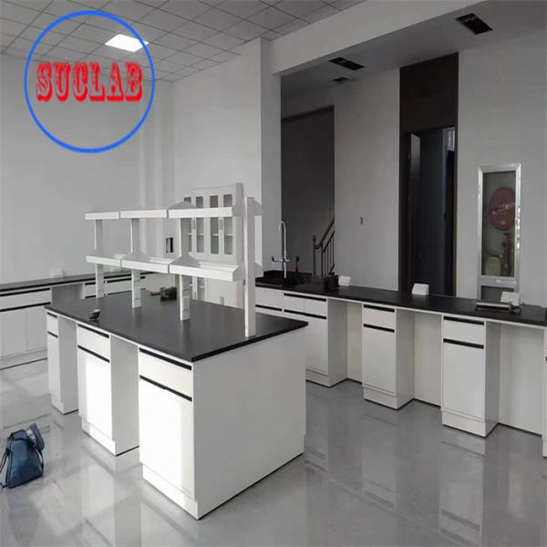 Adjustable Height Chemistry Lab Bench L Shaped Laboratory WorkbenchFFor Hospital Lab
