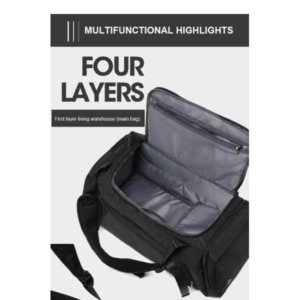 Waterproof Travel Bags Anti Tear 34.5L Hand Luggage Backpack