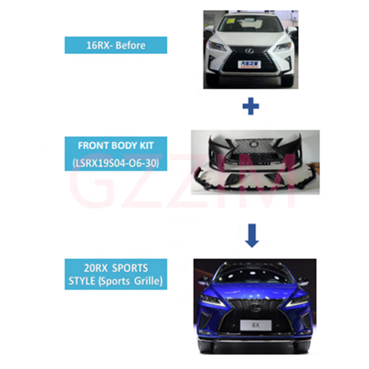 Lexus RX 2016 Upgrade To 2020 Car Parts Sports Grille Front Body Kit
