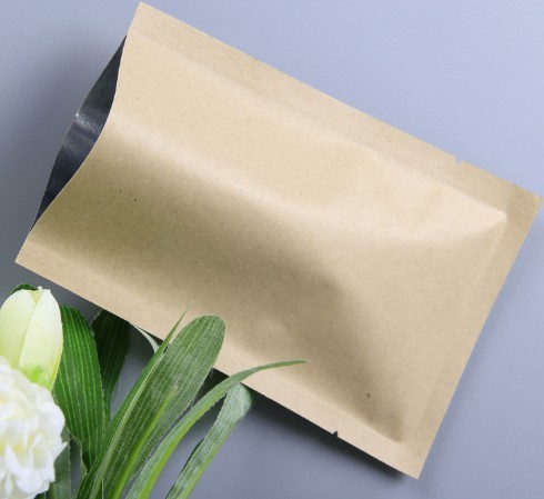 Accept custom kraft paper bag 3 side heat seal aluminum foil packaging bags for keeping food fresh