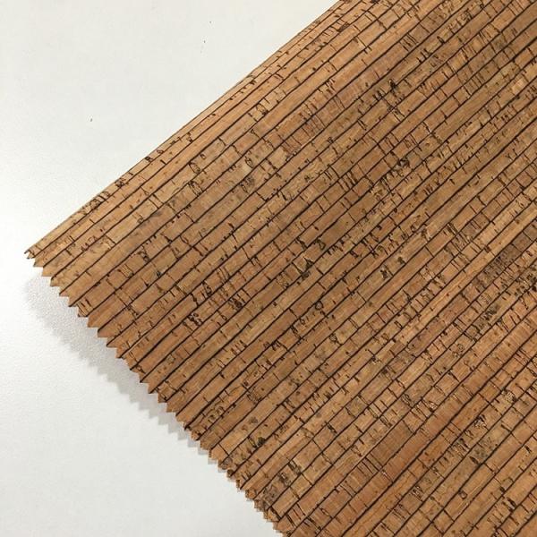 Multi Purpose Thin Cork Sheet , Pvc Leather Fabric Abrasion Resistant