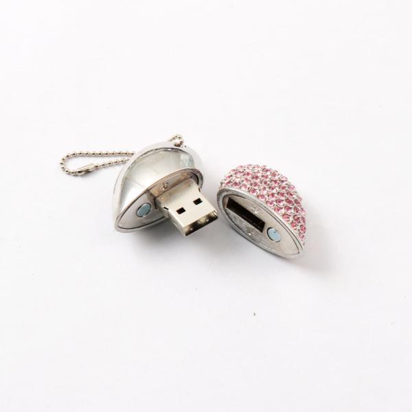 A joia denomina a movimentação instantânea de USB de 3,0 corações para a senhora Necklace 64GB 128GB