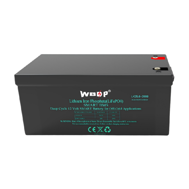 Long Cycle Life Lithium LiFePo4 Battery 25.6V 200Ah Lithium Iron Phosphate Battery