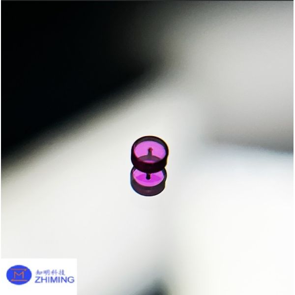 Customizable 0.2mm Monocrystalline Al2O3 Red Sapphire Bearing with 9 Mohs Hardness for Precision Watch Jewel Applications