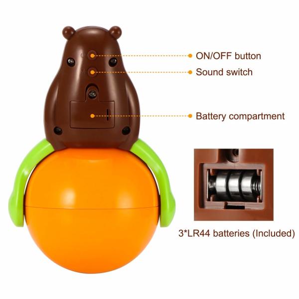 Pet Dog And Cat Toys Shaking Around Bear Funny Tumbler 0.75lb Lightweight
