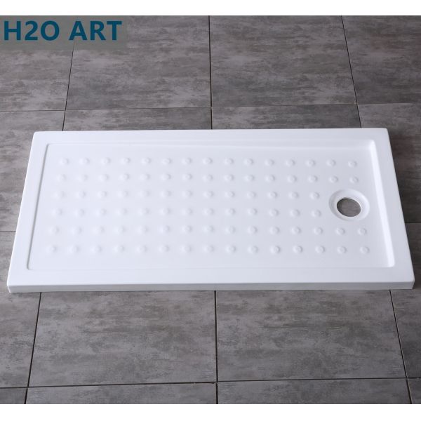 90mm Diameter Waste Hole Rectangular Acrylic Shower Base Bathtub Tray with Full Sizes