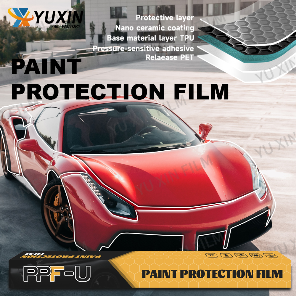 7.5mil Ceramic Coating Self-Repairing Clear PPF Paint Protection Film for Automotive