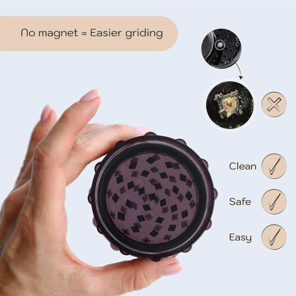Portable Double Sided Manual Sublimation Herb Grinder With Printable Acrylic Blanks Plastic Small Spice Grinder With Storage