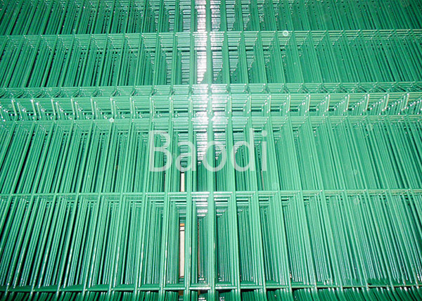 Garden Wire Mesh Fence Decorative Curved Green Welded Wire Fencing