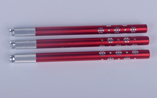 Aluminum Alloy Red Diamond Manual Tattoo Pen for Microblading Eyebrow Tattoo
