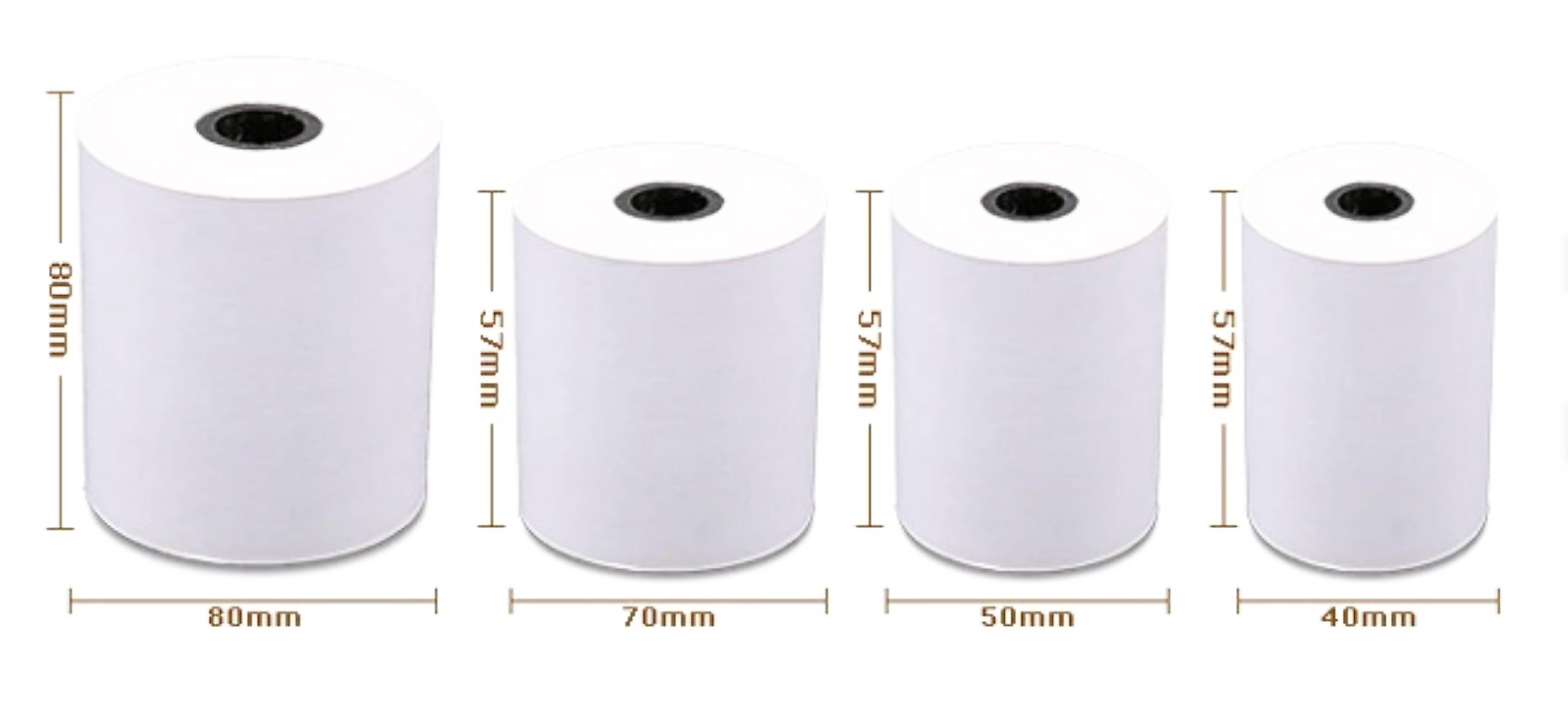 Ровная поверхностная бумага Rolls кассового аппарата 80x80mm