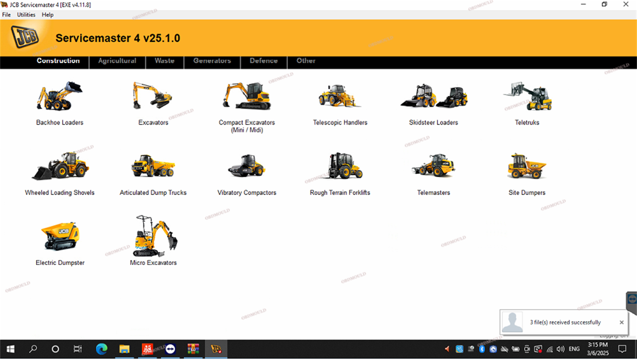 JCB Diagnostic Tool with JCB ServiceMaster 4 v25.1.0 for Heavy Duty Agricultural Diagnosis and Multi Language Support