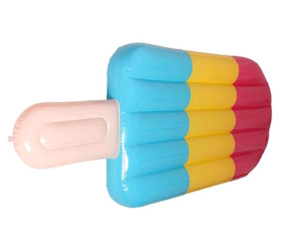 Giant Floating Water Mat Rainbow Colors Inflatable Pool Float Ice Popsicle