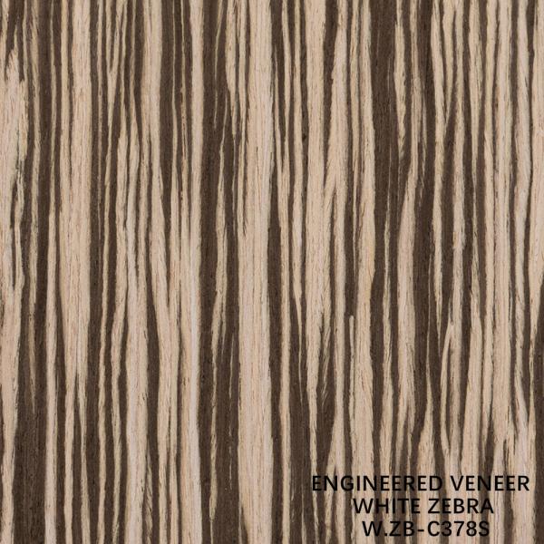 2500mm Engineered Wood Veneer White Zebra Straight Grain Zb-378s For Fancy Plywood
