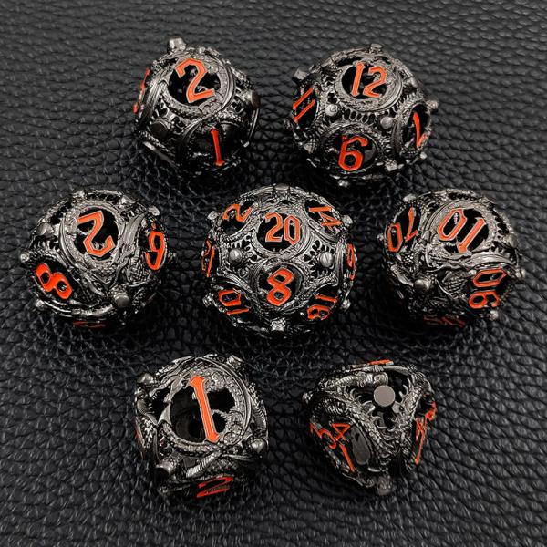 Longkong Circle Metal Dice Set DND Dungeon And Multi -Noodle RPG Chessboard Game
