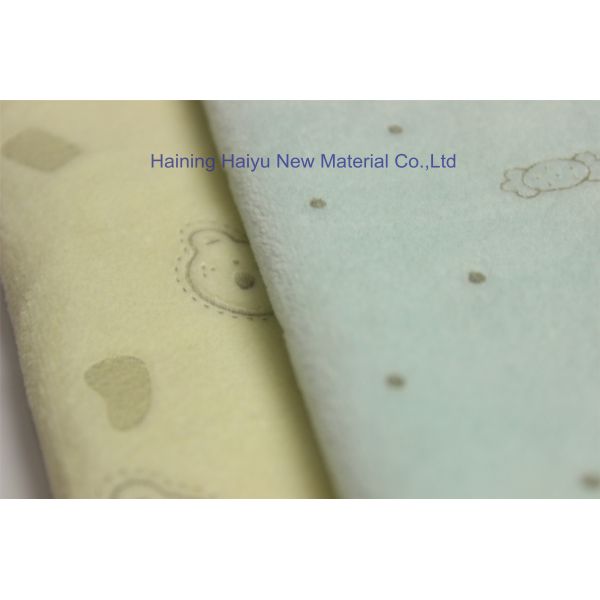 Foil prined Animal Print Baby Knit Fabric By The Yard Fleece Fabric For Baby Blankets