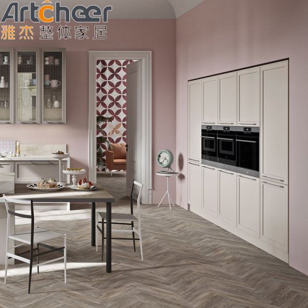 European Style U Shape Kitchen Cabinet with Customized Design and 3 Years Guarantee