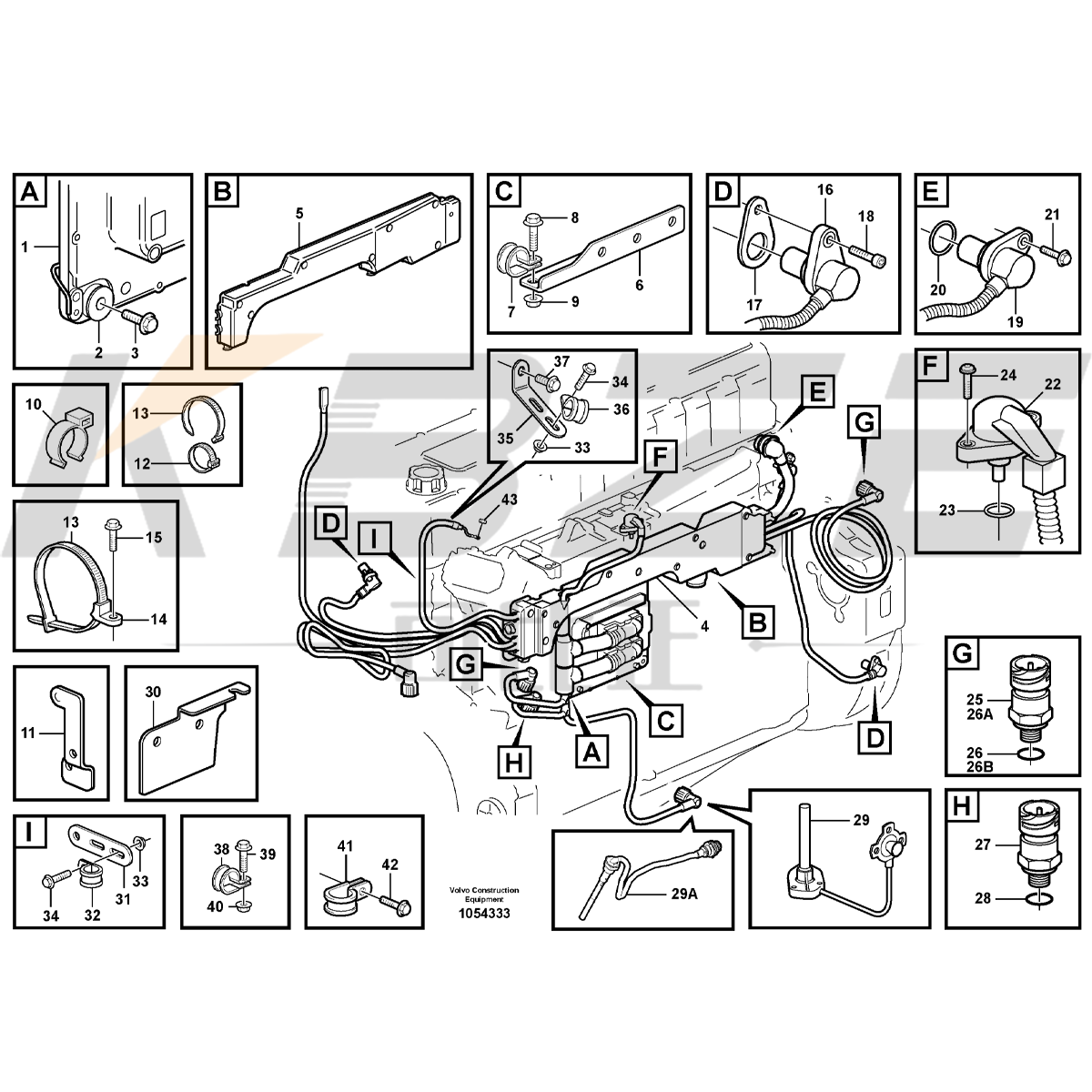 VOE15107205 15107205 VOLVO D12D ENGINE WIRING HARNESS FOR EC330 EC360 EC460 EXCAVATOR