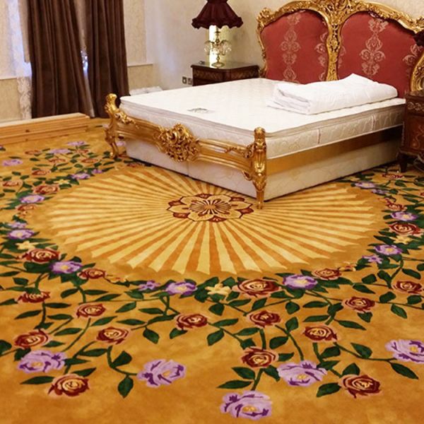 Customizable Abstract Pattern Hotel Room Carpet Wall to Wall Carpets Handmade Tufted Rugs