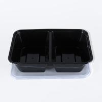 2 Compartment Disposable Plastic Food Containers Disposable PP Lunch Box Microwave