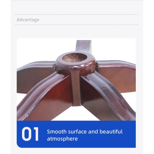 Chefe de escritório Cadeira giratória Base de madeira Cadeira de classe grande Base de pé de cinco estrelas