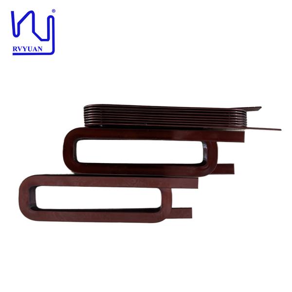 Super Thin Rectangular Magnet Wire , 0.04 - 1.8mm Flat Copper Wire For Automotive