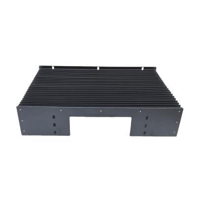 Black Rotary Machine Bellow Cover Accordion Bellows Covers UV Resistance Foldable