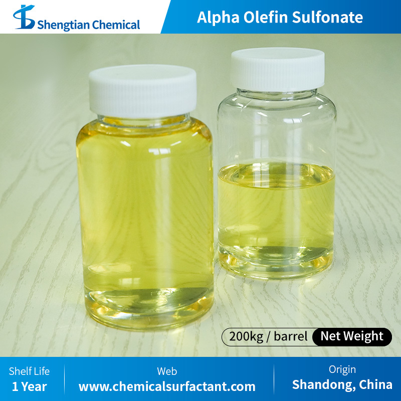 Sodium C14-16 Alpha Olefin Sulfonate AOS CAS 68439-57-6 Anionic Surfactant Low Skin Irritation