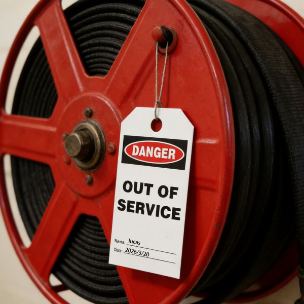 PVC Plastic Safety Lockout Tagout Tags with Danger Header Blocking Door for Electrical Department