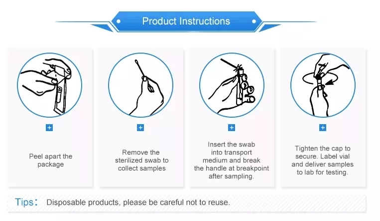 CE- ISO-FDA certificate 8205 Medical cell nose throat Otolaryngology Sampling Swab with CE ISO FDA certificate