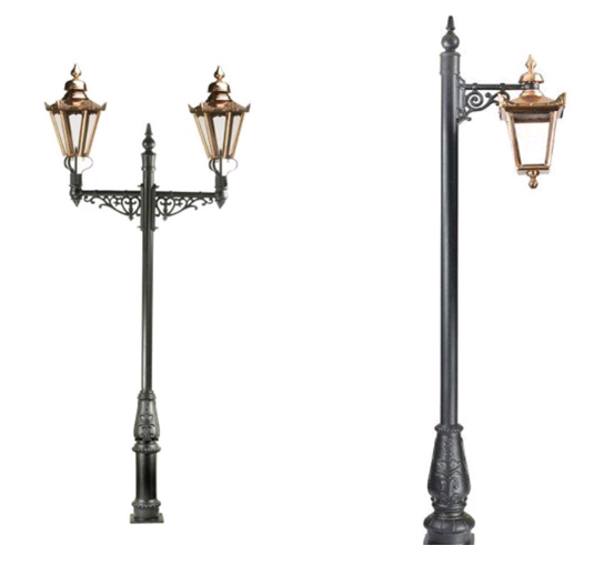 Outdoor / Indoor Cast Iron Light Pole For Garden Street Decorative