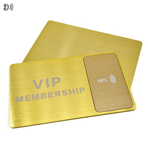 Custom Premium Metal NFC Business Card Stainless Steel Mirror Laser Etched NFC Card