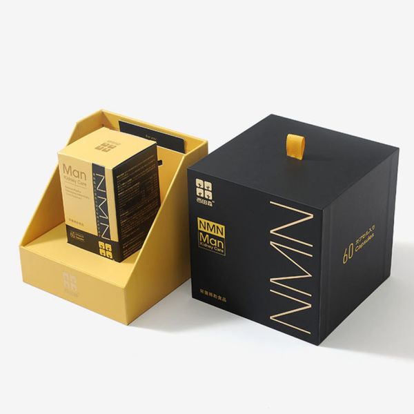 Роскошная черная коробка свечи Tealight твердая упаковывая складную таможню