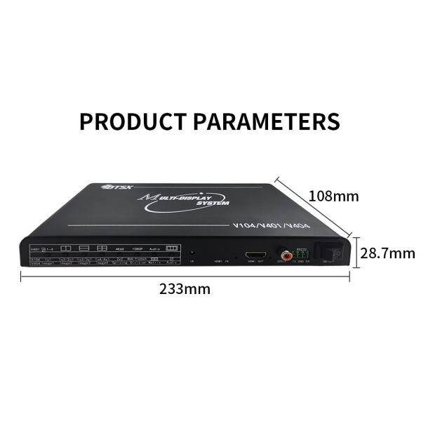 4K Quad HDMI Multiviewer Switch 4X1 1920x1080@60Hz видеостенный контроллер