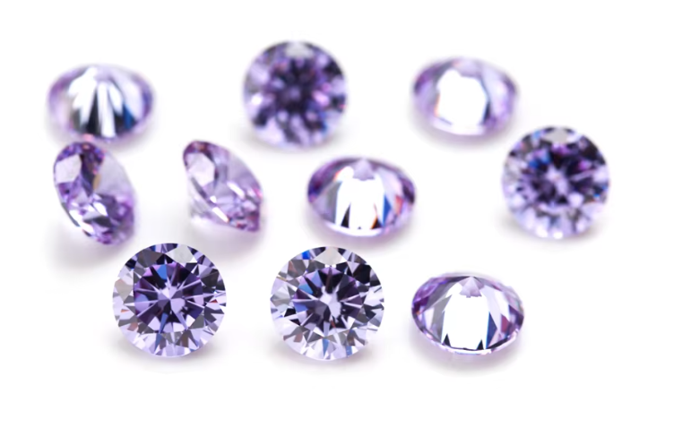 Wholesale 3A Colors CZ Stones Round Cut 3.0mm-9.0mm Cubic Loose Moissanite Diamond For Silver Jewelry